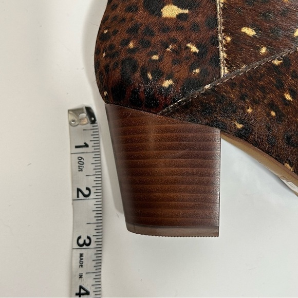 NWOT Madewell The Rosie Rich Brown Multi Mini Leopard Calf Hair Ankle Boots - Picture 16 of 16